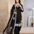 Black & white embroidered designer kurta palazzo set with  dupatta