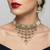 kundan choker jewelry set with jhumkas & maang tikka for women 