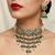 kundan choker jewelry set with jhumkas & maang tikka for women 