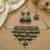 kundan choker jewelry set with jhumkas & maang tikka for women 