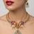antique gold temple jewelry set with  elephant kundan & mint green beads