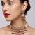 kundan choker jewelry set with jhumkas & maang tikka for women 