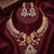 antique gold temple jewelry set with  elephant kundan & mint green beads