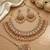 gold champagne indian jewelry set: choker necklace, earrings & maang tikka