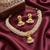 gold plated pearl choker necklace set with jhumka earrings 