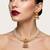 gold plated pearl choker necklace set with jhumka earrings 