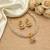 gold plated pearl choker necklace set with jhumka earrings 
