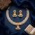 gold plated pearl choker necklace set with jhumka earrings 