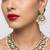 kundan polki choker necklace set with earrings & maang tikka, gold plated bridal 