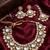 kundan polki choker necklace set with earrings & maang tikka, gold plated bridal 