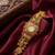 antique gold plated temple bracelet watch, south indian kundan ruby