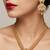 antique gold kundan necklace set with earrings south indian temple bridal jewelry set for women 