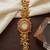 antique gold plated temple bracelet watch, south indian kundan ruby elephant jewelry