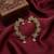 gold plated green leaf ear cuffs, traditional indian bollywood bridal 