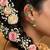 gold plated multicolor leaf ear cuffs, traditional indian bollywood bridal
