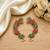 gold plated multicolor leaf ear cuffs, traditional indian bollywood bridal