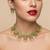 women's traditional handcrafted gold-plated lotus kundan jewellery set