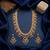gold plated kundan & pearl choker necklace set with earrings 