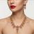 antique gold south indian temple necklace set with ruby emerald stones & jhumkas for women 