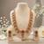 antique gold south indian temple necklace set with ruby emerald stones & jhumkas for women 