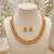 traditional antique gold plated choker necklace & earring set for women 