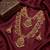antique gold temple jewelry set: ruby green bridal long necklace 