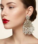 kundan pearl chandbali earrings gold plated indian wedding bridal jewelry 