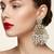 kundan pearl chandbali earrings gold plated indian wedding bridal jewelry 