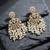 kundan pearl chandbali earrings gold plated indian wedding bridal jewelry 