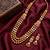 gold plated ruby pearl rani haar necklace set with jhumka earrings 