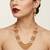 gold plated ruby pearl rani haar necklace set with jhumka earrings 