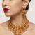 gold south indian temple choker necklace set with jhumka earrings 
