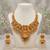 gold south indian temple choker necklace set with jhumka earrings 