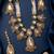 kundan polki choker necklace set with earrings & maang tikka, gold plated bridal 