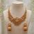 gold temple jewelry set with goddess lakshmi pendant & jhumkas