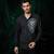 Black embroidered lycra strech shirt