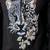 Black embroidered lycra strech shirt
