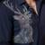 Blue embroidered lycra strech shirt