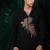 Black embroidered armani shirt