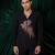 Black embroidered armani shirt