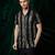 Black embroidered armani shirt