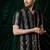 Black embroidered armani shirt