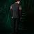 Black embroidered armani shirt