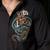 Black embroidered lycra strech shirt