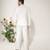 Ivory embroidered armani bandhgala jacket set