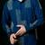 Blue embroidered armani shirt