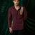Red embroidered armani shirt