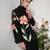 Black handmade armani bandhgala jacket set