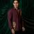 Red embroidered armani shirt
