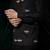 Black embroidered lycra strech shirt